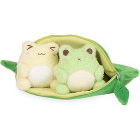 Cuddle Barn PlushGoals - Pickle Wawa Kawaii Cute Soft Green Frog Plush Toy, 9 inches