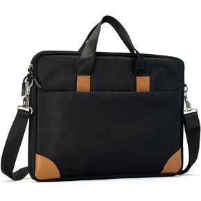 ROYY Laptop Bag Shoulder Bag Messenger for Screen Extender, Laptop, Tablet, Carrying Case, Durable Water-Repellent Fabric, 14inch, Black