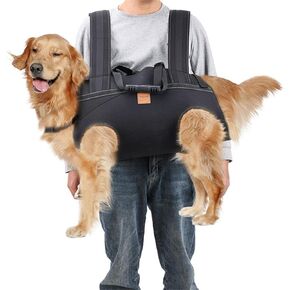 Backpack Carrier for Large Dog Full Body Dog Sling with Handle Dog Lift Harnesses with Reflective STS for Elderly Disabled Dogs