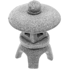DOITOOL Simulated Stone Mini Pavilion Statue Miniature Garden Ornament Zen Garden Accessory Pagoda Statue Fish Tank Ornament Zen Garden Decor Crafts Resin Sculpture Glass
