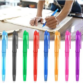 16 Pcs Heat Erasable Pens Assorted Colors Embroidery Pen Sewing Accessories Supplies Fabric Markers for Fabric Marking Quilting Sewing DIY Dressmaking Tailors Chalk