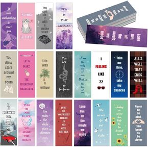 120Pcs Music Inspired Bookmarks Music Star Album Quotes Book Marks Bulk for Fans Gifts Popular Singer Book Lovers Accessories Party Favors for Bookish Birthday School Office Decors Supplies 6 x 2inch