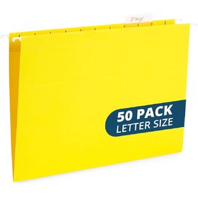 Blue Summit Hanging File Folders, Letter Size, Green, Great for Organizing and Easy File Storage, 50 Per Box