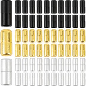 Framendino, 30 Pack No Tie Shoelace Locks Buckle for DIY Bracelet Necklace Making 3 Colors