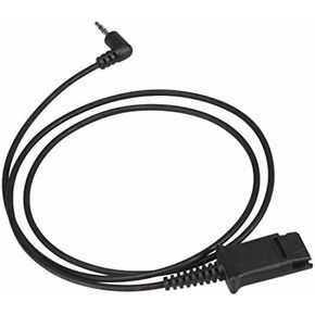 TruVoice 3.5mm to QD Adapter Cable - Compatible with Plantronics, Poly Quick Disconnect (QD) Headsets and Works with All PC and Cell Phones That Have a 3.5mm Port