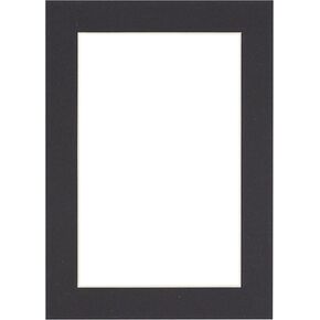 8.5x11 Mat Bevel Cut for 7x9 Photos - Acid Free Black Precut Matboard with Backing Board and Crystal Clear, Self Seal Photo Mat Bag - for Pictures, Photos, Framing - 4-ply Thickness