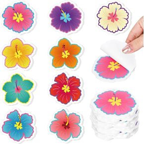 810 Sheets Hibiscus Flower Sticky Note Colorful Hawaiian Floral Self Adhesive Notepad Removable Memo Pad for Summer Home School Office Supplies