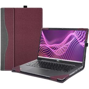 Laptop Cover Case for 14-inch Dell Latitude 5440 5430 5420 5431 5421 7430 7420[Not for Other Models],2 in 1 PU Leather Notebook Bag Shell Sleeve (Latitude 7430 7420, Burgundy)