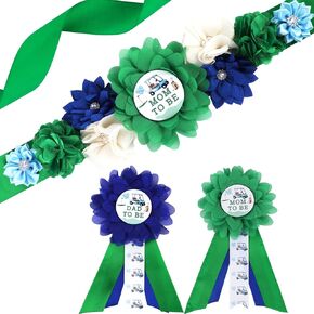 Cloud Baby Shower Maternity Sash Kit - Cloud Theme Baby Shower Belly Belt and Mom to Be & Dad to Be Corsage Pins, New Parents Pregnancy Photo Props Party Supplies in Kuwait