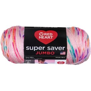 Red Heart Super Saver Jumbo Speckle Bubblegum Pink Yarn - 1 Pack of 283g/10oz - Acrylic - 4 Medium (Worsted) - 482 Yards - Knitting/Crochet & Amigurumi