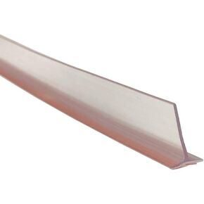 CRL Translucent Vinyl Edge "T" Wipe with Pre-Applied Tape for 7/16" Maximum Gap - 95" Long