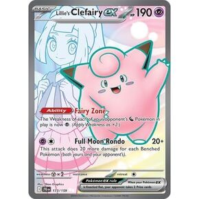 Pokemon - Lillie’s Clefairy ex 173/159 – Journey Together – Full Art Ultra Rare – Foil Single Card