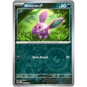 Pokemon - Nidoran 032/165 - Pokemon 151 - Reverse Foil - Single Card