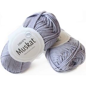 100% Cotton Yarn for Knitting and Crocheting, 3 or Light, DK, Worsted Weight, Drops Muskat, 1.8 oz 109 Yards per Ball (36 Denim) in Kuwait