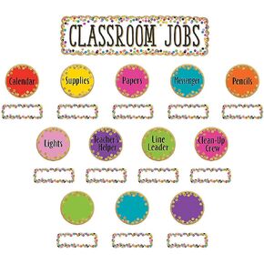 Confetti Classroom Jobs Bb Set - 49 Pieces - Educational And Learning Activities For Kids