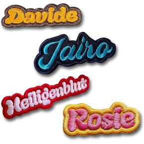 Custom Embroidered Name Patch – Personalized with Any Text – Iron-On, Sew-On, or Hook & Loop – Multiple Colors & Sizes – for Hats, Jackets, Uniforms, Backpacks – Gift for Birthday, Christmas