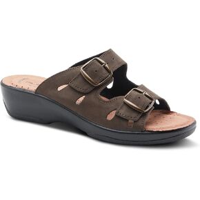 Flexus Women's Decca Slide Sandal Tan EU 41 / US 9.5-10