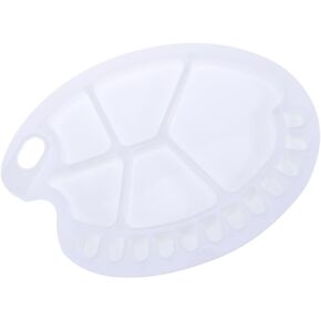 DOITOOL Multifunctional Nail DIY Supplies Palette Paint Tray with Thumb Hole for Watercolor Oil and Painting for Beginner Artists