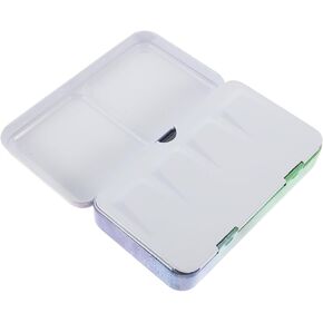 jojofuny 1Set Lightweight Tinplate Watercolor Paint Box with Empty Wells Durable Color Mixing Palette for Artists Amateurs and Students for Watercolors and Acrylics