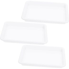jojofuny 3Pcs Food Grade Plastic Experiment Painting Tray Durable for School Activities Crafts and Science Experiments Easy to Store and Organize Art Materials