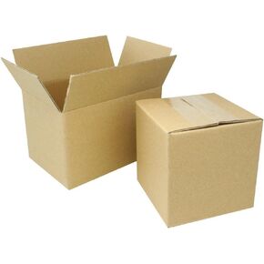 Yens Shipping Boxes 6x4x4 Inches 100 Pack Small Corrugated Cardboard Boxes (6x4x4, 100 pack)-Economic Grade