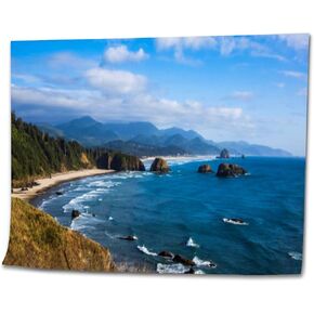 Whfeoiv9re DIY Paint by Numbers Oregon Coast Canvas Painting with with acrylic paint paintrush for bealth Kids stenders Gift 16 "× 20"