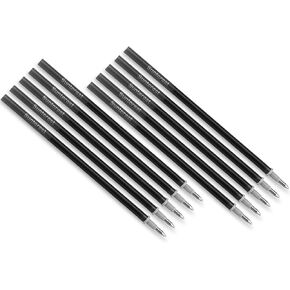 Gel Pen Refills 10pcs Black,Ordinary Gel Ink Pen Replacement Set,0.5mm Pen Fine Point,4.8 Inches Long,Medium Rollerball Refills for Office Executive Signature Pens