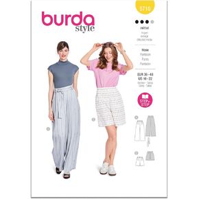Burda Pants Sewing Pattern, Multicolor