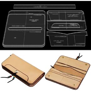 RIVEENY Leather Templates for Passport Holder Women/Men,Acrylic Leather Patterns Templates for Snap Passports Cover Passport Wallet Holders (AAB-305)
