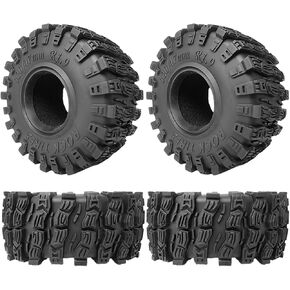 RC Tires 1.9inch 4Pcs RC Rubber Tyre, Wheel Tires with Foam Insert for 1/10 RC Crawler Car SCX10,TRX4,SCX10-II,SCX10-III