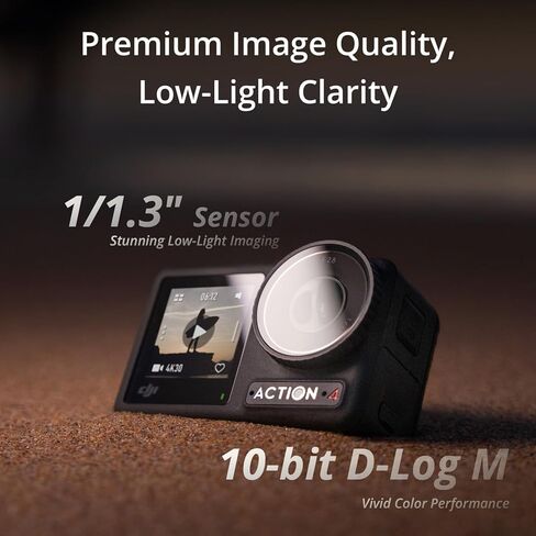 مجموعة DJI Osmo Action 5 Pro القياسية، بطارية تدوم 4 ساعات، حزمة فيديو 4K مع مجموعة أدوات خارجية، بطاقة microSDXC سعة 64 جيجابايت، حافظة حماية من السيليكون وحزمة حماية محسنة CPS لمدة عام واحد in Kuwait