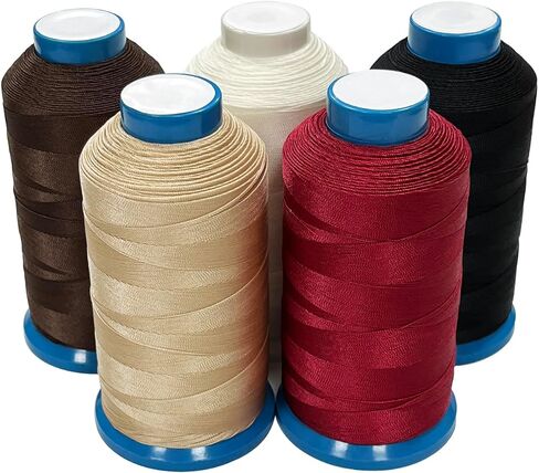 Haobase Bonded Nylon Sewing Thread 1500 Yard T70#69 for Leather, Bag, Shoes, Canvas, Upholstery with Sewing Needles Kit (White) in Saudi Arabia