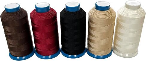 Haobase Bonded Nylon Sewing Thread 1500 Yard T70#69 for Leather, Bag, Shoes, Canvas, Upholstery with Sewing Needles Kit (White) in Saudi Arabia