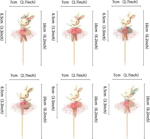 30 PCS Easter Cupcake topper Bunny Cupcake Toppers Easter Egg Cupcake Topper Rabbit Party Cake Topper Decorations (Brown) (Style 4) in Kuwait