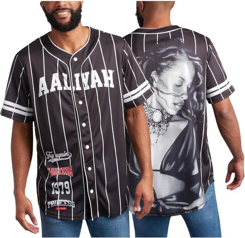 قميص بيسبول للجنسين - قميص ريترو 90's Concert R&B بأزرار سفلية - تي شيرت جيرسي عتيق (S-XL) in Kuwait