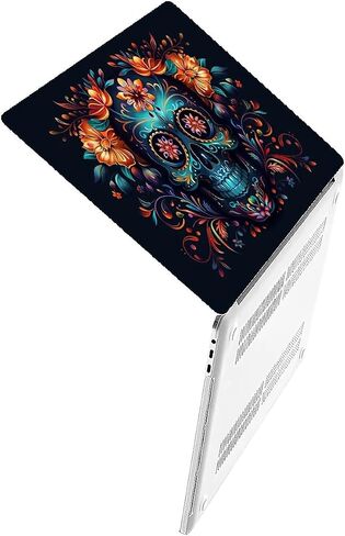 Compatible with MacBook Air 13 inch Case 2020 2021 M1 A2337 A2179 A1932, Plastic Hard Shell Case for Mac Air 13 with Touch ID (2018-2021) - Sugar Skull Flowers in Saudi Arabia