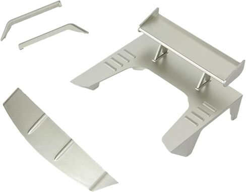 RC Car Accessories for WPL for D12 1/10 RC Drift Car Upgrade Parts Decoration KitRC Car Air Deflector Tail Wing Spoiler Window Sun Visor Set(Silver) in Saudi Arabia