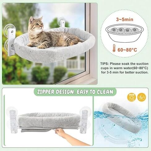 Sinai Cordless Window Terch- شملت الغرفة الذاتية مع النعناع البري ، مقعد أرجوحة قابلة للطي مع غطاء سرير وسادة ، إطار معدني متين ، أكواب شفط قوية للقطط الداخلية الكبيرة ، تصميم لتوفير الفضاء. in Saudi Arabia