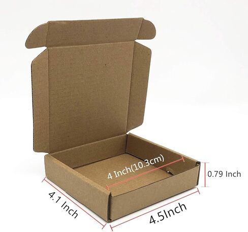 Small Cardboard Shipping Box Mailers 6x4x1.6 Inch Corrugated Packaging Storage Boxes 50 Pack (Inside Size: 5.3 x 3.8 x 1.5") in Kuwait