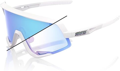100% Glendale Sport Performance Cycling Sunglasses (Polished Translucent Lavender - HiPER Lavender Mirror Lens) in Saudi Arabia