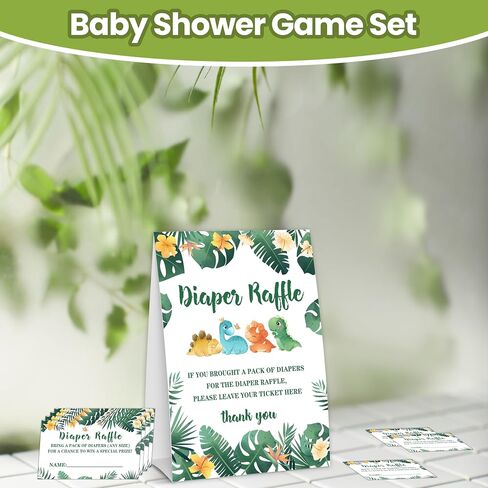 DETIHO Woodland Guess How Many Animal Crackers Are In The Jar Baby shower Game Cards,Jungle Safari Theme Baby Shower Games-1 Sign And 50 Cards- Baby shower Party Decoration Supplies-C09 in Kuwait