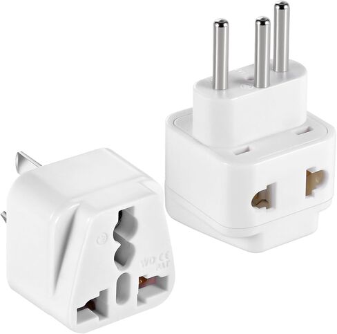 US to Argentina and Uruguay Travel Adapter,Plug for USA/Universal to Brazil/Australia,Power Plugs Pack of 2，Black in Saudi Arabia