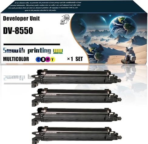 Replacement Parts Developer Unit DV-8550 Compatible with Copystar CS5003i CS5052ci CS6003i CS6052ci CS6053ci Printers, Contains Chip and Clear Printing (4-Pack BK/C/M/Y) in Saudi Arabia