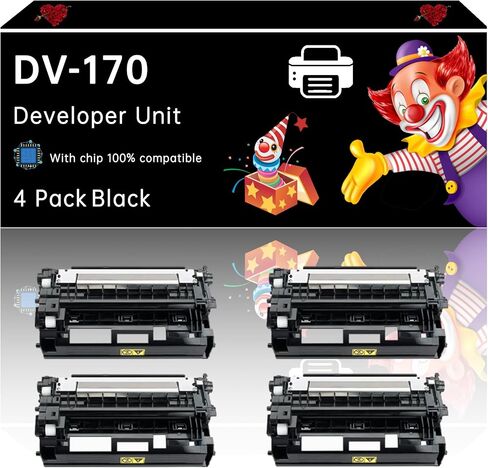 DV-170 Developer Unit Compatible with Toshiba ECOSYS M2035dn M2535dn P2135d P2135dn Printers, Enhanced Durability, Ideal for High-Volume Printing (3 Pack Black) in Kuwait