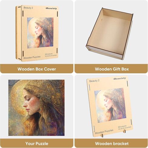 Beauty Bohemia Puzzles for Adults, Wooden Jigsaw Puzzles 300pcs,Medium, Unique Shape Adult Puzzles, Irregular Creative Gift(12.4 x 12.4 in) in Saudi Arabia