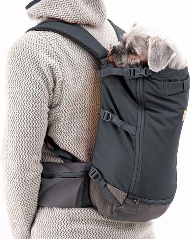 Ruffwear, Hitch Hiker Dog Backpack Carrier, Hands-Free Dog Carrier Backpack with Breathable Mesh, EVA Foam Padding, Durable Polyester, Lightweight Design for Small Dogs, Basalt Gray, X-Small in Saudi Arabia