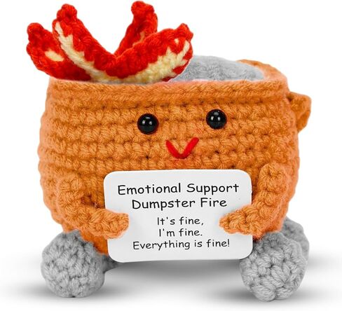 إكسسوارات مكتب النيران الوردي المخلل - الدعم العاطفي - الدعم العاطفي دمى النار يدويًا من الكروشيه اللطيف للقلق والتوتر الدعم العاطفي الدعم العاطفي ديكور مكتب الكروشيه in Kuwait