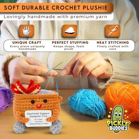 إكسسوارات مكتب النيران الوردي المخلل - الدعم العاطفي - الدعم العاطفي دمى النار يدويًا من الكروشيه اللطيف للقلق والتوتر الدعم العاطفي الدعم العاطفي ديكور مكتب الكروشيه in Kuwait