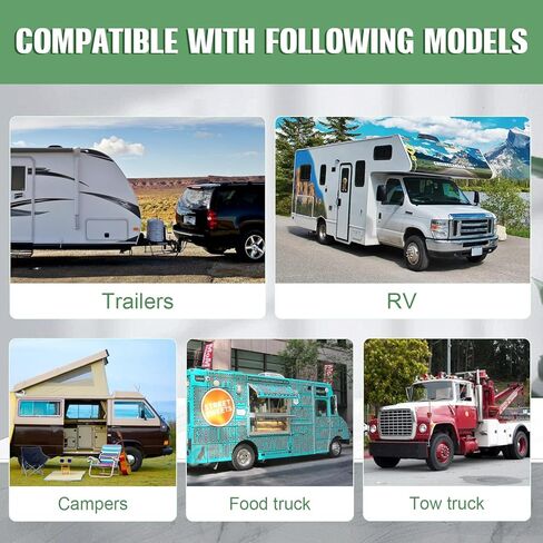 SCITOO 9 Feet 7 Way Plug Inline Trailer Cord with 7 Gang Junction Box, Auto 7 Pin Trailer Wiring Harness, 7 Way RV Style Trailer Plug Wiring for RV Trailers, Campers, Caravans, Trucks, ETL Listed in Saudi Arabia