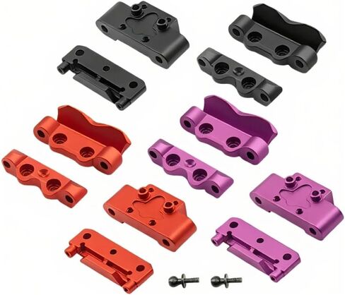 Front Bulkhead and Rear Pin Mounts Set Aluminum Meta for Losi Micro b Losi Micro t Upgrades Parts 1/24 1/28 Accessories Rc Car 2WD Buggy RTR LOS00007 Replacement (Purple) in Kuwait
